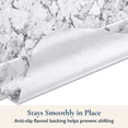 thumbnail image 6 of ComfiTime Vinyl Tablecloth - 52 x 70 Wipeable Plastic Table Cover, Flannel-Backed, Waterproof, Easy-Clean, Gray Marble, 6 of 10
