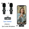 Lavalier Microphone with 2 Microphones for Type C Interface Phone Laptop Camera