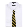 thumbnail image 2 of Mens Zipper Repp Stripe College Printed Necktie Ties - Many Colors Available, 2 of 2