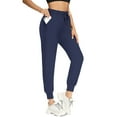 thumbnail image 2 of Sngxgn High Waist Cargo Pants Women Women Solid Trousers Casual Baggy Elastic Waist Wide Leg Pants With Pockets(Navy,XXL), 2 of 8