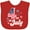 Red, variant on Inktastic 4th of July with Striped Stars Boys or Girls Baby Bib