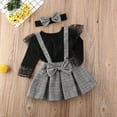 thumbnail image 3 of Kids Matching Clothes Little Brother Romper Overall Big Sister Skirt Outfits Set, 3 of 7