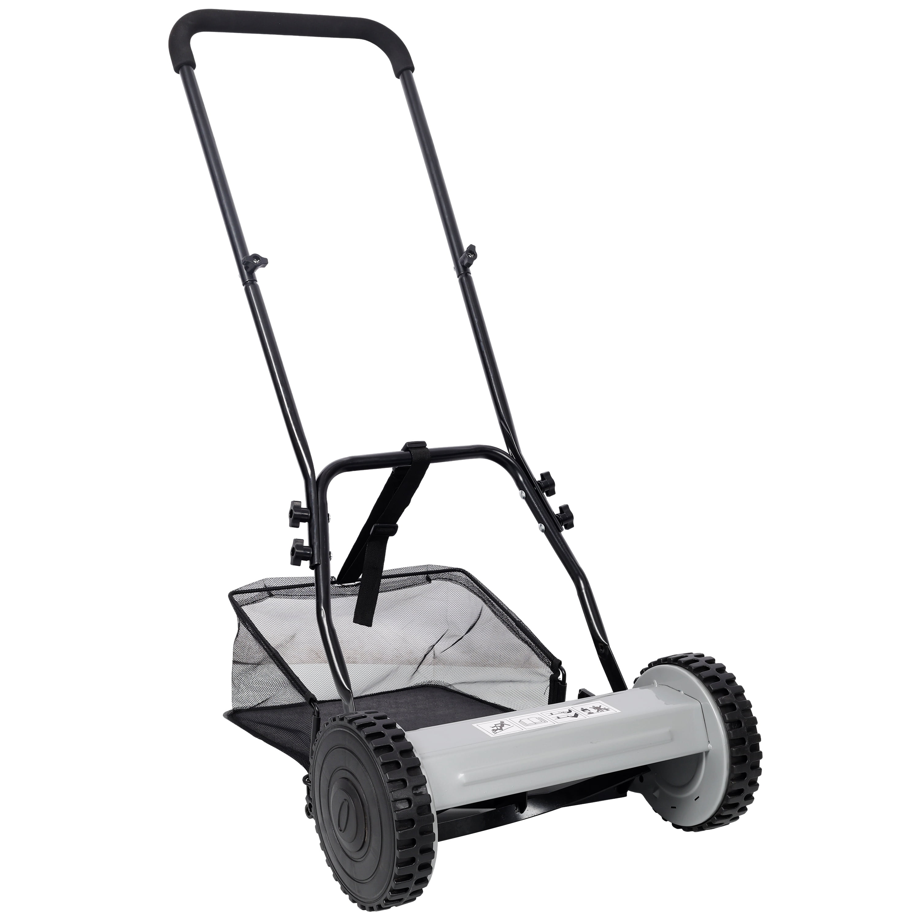14-Inch 5-Blade Push Reel Lawn Mower with Grass Catcher
