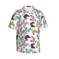 thumbnail image 2 of Balery Funny Chicken Print Men's Hawaiian Shirts Short Sleeve Beach Shirt Relaxed Fit Vacation Button Down Shirts-Small, 2 of 9