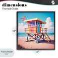 thumbnail image 4 of Stupell Industries Mid-Century Colorful Sunny Beach Tower Black Framed Giclee Art, 12 x 12, by Creative Studio, 4 of 8