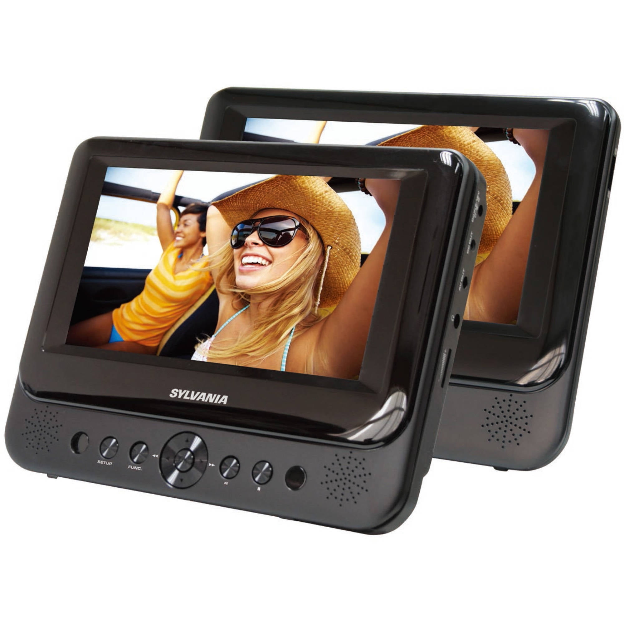 Sylvania 7 Dual Screen Portable Dvd Player Walmart Com