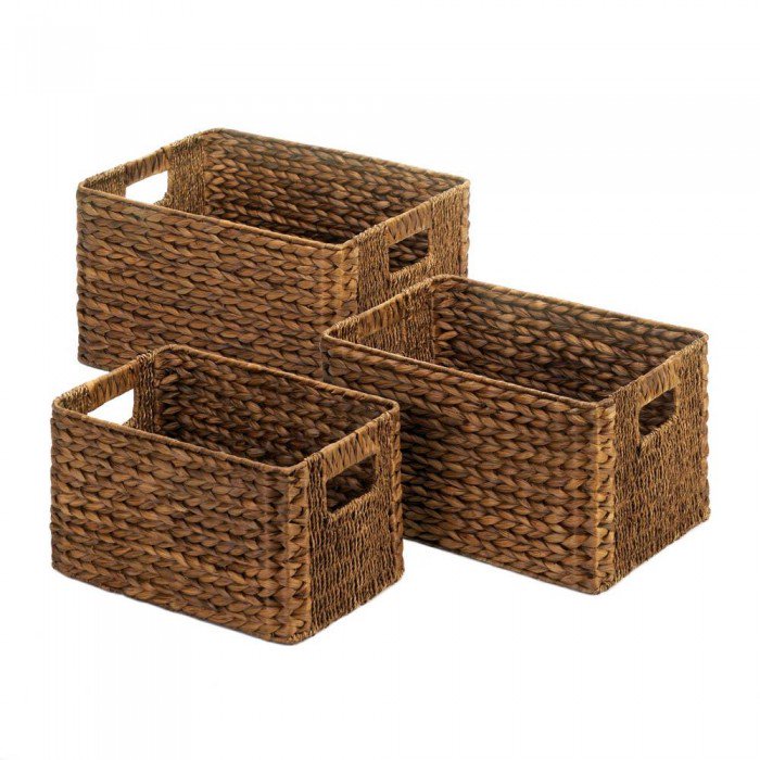 BROWN WICKER BASKET TRIO - Walmart.com - Walmart.com