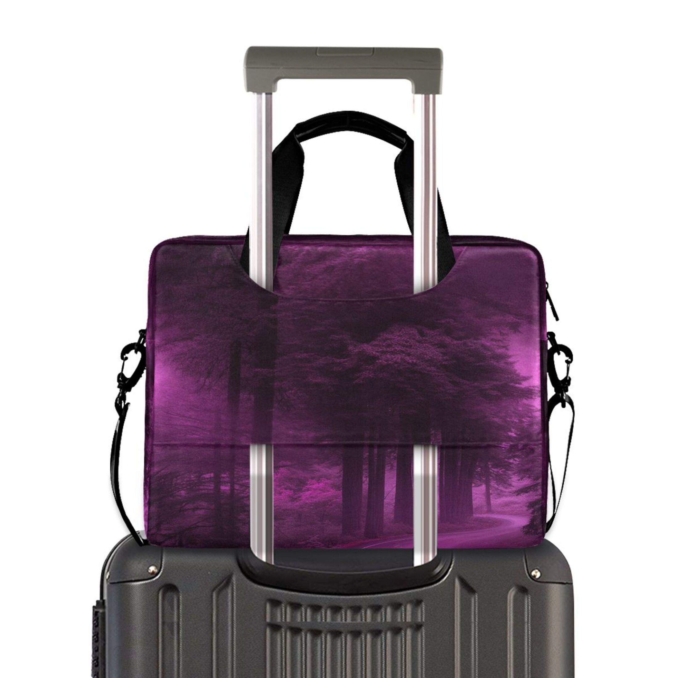 16" Laptop Tote Bag Laptop Sleeve Case Computer Briefcase for Work & Travel Purple Forest