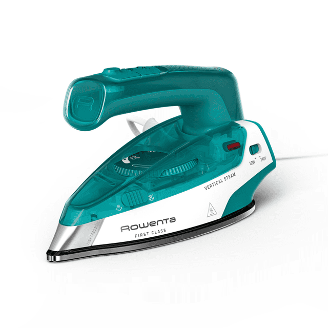 Rowenta First Class Travel Steam Iron, Compact Foldable Design, Dual Voltage (120V–240V), 65mL Water Tank, Lightweight Portable Iron for Travel, Fast Heating, Vertical Steam