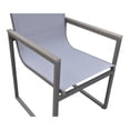 thumbnail image 5 of Armen Living Bistro Outdoor Patio Dining Chair in Grey Finish with Grey Sling - Set of 2, 5 of 7