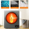 thumbnail image 4 of Canddidliike 1.5 Cu .ft Clothes Dryer with with Stainless Steel Wall Mount-Gray, Load Dryer Machine, Stainless Steel Tub for Small Space, RVs, Overheat Protection, 4 of 7