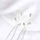 thumbnail image 5 of 6 piezas de horquillas para el pelo de novia, accesorio para el pelo de cristal perlado, horquillas para el pelo vintage para boda o fiesta para novia (plata), 5 of 5
