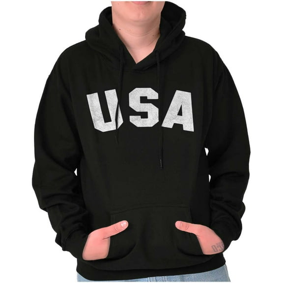 United States of America USA Patriot Unisex Plus Fleece Graphic Hoodie Brisco Brands 4X