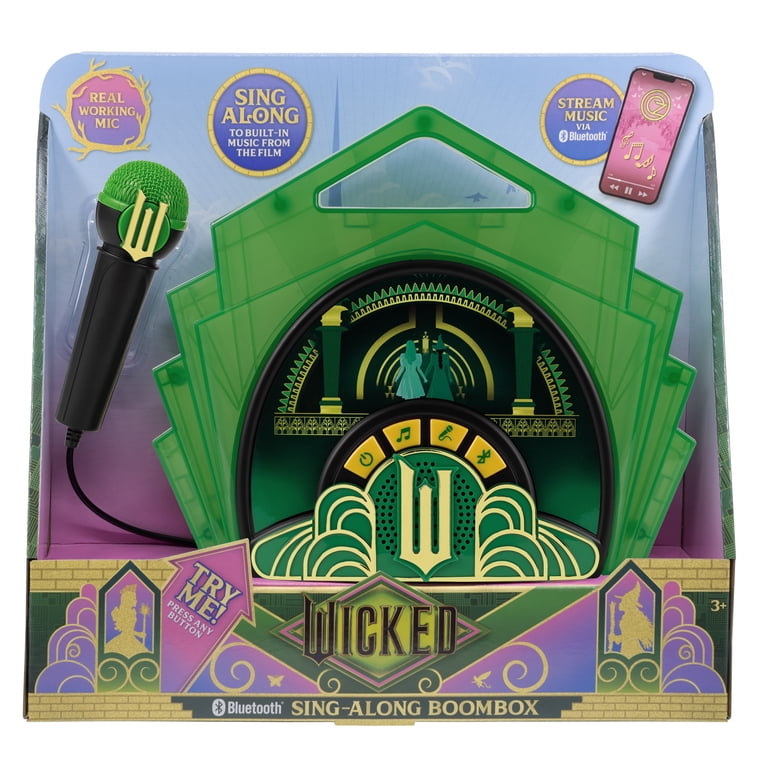 Wicked Kids Bluetooth Sing-Along Boombox with Microphone, Ages 3+