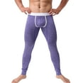 thumbnail image 3 of REALiKUN Men's Thermal Compression Pants, Athletic Sports Leggings Running Tights, Base Layer Bottoms Purple XL, 3 of 6