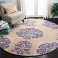 thumbnail image 2 of SAFAVIEH Wyndham Stafford Floral Wool Area Rug, Beige/Lavender, 7' x 7' Square, 2 of 9
