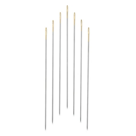John Bead Beading Needles - Gold Eye Size 10 Needles, Set of 7