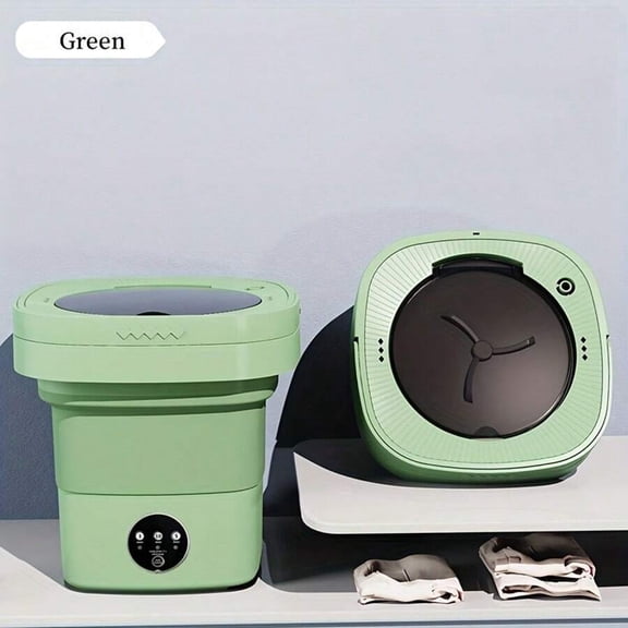 Upgraded 2.91 Gallon Collapsible Portable Mini Washer Machine, 3 Wash Modes Deep Clean Underwear and Baby Clothes, Space Efficient Laundry Equipment with Roller Washing System for Hotel, Apartment, D