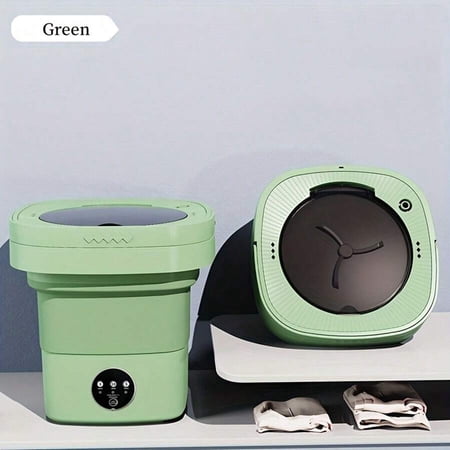 Upgraded 2.91 Gallon Collapsible Portable Mini Washer Machine, 3 Wash Modes Deep Clean Underwear and Baby Clothes, Space Efficient Laundry Equipment with Roller Washing System for Hotel, Apartment, D