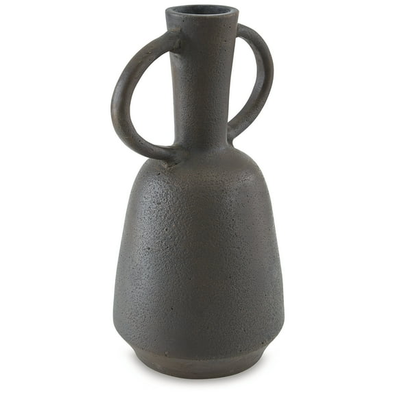 Signature Design by Ashley Aadeen 16" Terra Cotta Vase, Distressed Brown Rustic Decor