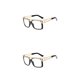 thumbnail image 4 of Sonducket Gafas de sol Marco cuadrado Gafas Visión clara Ojos Suministros Retro Alta definición Equipo al aire libre Gafas Negro Blanco Blanco negro 2piezas Sonducket CBP321246, 4 of 6