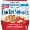 Kraft Philadelphia: Spreadable Cheese White Cheddar With Roasted Red Pepper Cracker Spreads, 6.5 oz