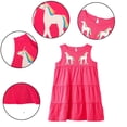 thumbnail image 4 of LYMAYTER 2-8Y Toddler Baby Girls Sleeveless Cotton Dresses Kids Summer Casual Loose Dress A-Line Cartoon Princess Skirt, 4 of 10