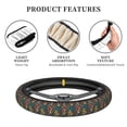 thumbnail image 5 of Lsque Mushrooms And Flowers Ultra Soft Car Steering Wheel Cover for Women, Standard 15 inch Size for Truck Van SUV Auto, 5 of 8