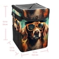 thumbnail image 5 of Dog Retro Foldable Car Trash Can with Lid, Leak-Proof, and Hanging Storage Bag - Car Garbage Can, Car Trash Can, Trash Can for Car, 5 of 6