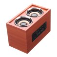 thumbnail image 3 of Altavoz portátil inalámbrico retro de madera de 10 W con salida W4, 3 of 5