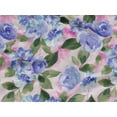 thumbnail image 5 of oneOone Rayon Lavender Blue Fabric Rose Buds Floral Quilting Supplies Print Sewing Fabric By The Yard 56 Inch Wide, 5 of 6