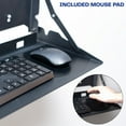 thumbnail image 4 of VIVO Black Flip Down 24 inch Keyboard Tray Wall Mount with Mouse Pad, 4 of 8