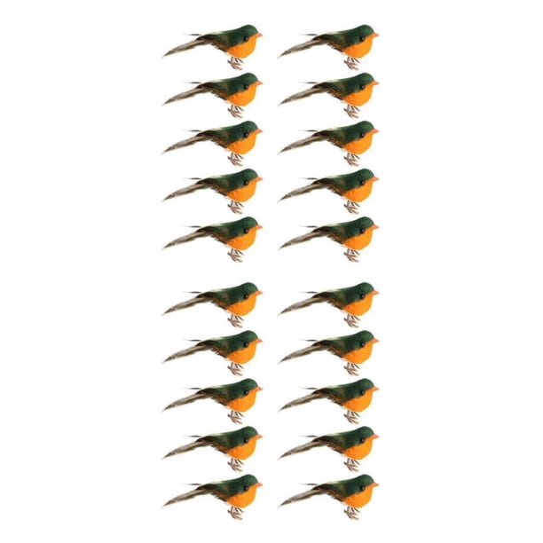 Cateissary 10pcs Artificial Red Birds for Centerpieces Decor Home Garden Petirrojo verde 9x4cm 2Conjunto