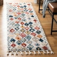 thumbnail image 2 of SAFAVIEH Morocco Mattese Geometric Polyester Runner Rug, Ivory/Multi, 2'2" x 9', 2 of 7
