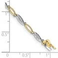 thumbnail image 3 of Auriga Fine Jewelry 10K Two-tone Gold Diamond 7.5" Link Bracelet for Women, 3 of 5