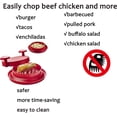 thumbnail image 5 of Chicken Shredder ShredMachine, Chicken Grinder Machine Better Than Bear Claws Meat Shredder for Pulled Pork Tool with Handles Non-skid Base Suitable for Pulled Pork Beef Chicken Kitchen Tool (Black), 5 of 7