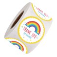 thumbnail image 2 of 1 Rouleau de 500 Autocollants de Sceau Autocollants Cadeaux de Fête Autocollants Ronds Arc-en-Ciel, 2 of 8