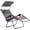 Grey Zero Gravity Chair, variant on Zero Gravity Chairs, X-Large Folding Lounge Lawn Chair w/Canopy Shade & Cup Holder, Adjustable Folding Patio Recliner for Pool Porch Deck Oversize ()