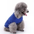 thumbnail image 4 of Greeniant Suéter de Navidad para mascotas, suéter de punto cálido de Color sólido, ropa de otoño e invierno Ropa para mascotas Azul oscuro XS, 4 of 6