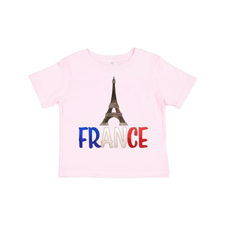 

Inktastic France Eiffel Tower Flag in Text Gift Toddler Boy or Toddler Girl T-Shirt