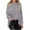 Gray, variant on Knitted Tops for Women off Shoulder Solid Color Tops Long Sleeve Loose Oversized Pullover Fall Casual Wear