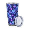 thumbnail image 2 of Easygdp Skull flower star sky 20oz Stainless Steel Vacuum Insulated Double Wall Travel Tumbler, Durable Insulated Coffee Mug with Spillproof Lid-Straw Two-piece Set, 2 of 8