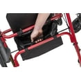 thumbnail image 6 of Drive Medical Durable 4-Wheel Rollator with 7.5" Casters, Red, 6 of 6