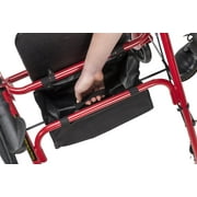 Drive Medical Durable 4-Wheel Rollator with 7.5 Casters, Red