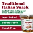 thumbnail image 3 of Tarallini with Chili Pepper, 2.2 lb (1 kg) – Traditional Italian Pugliese Snack. Oven-Baked Crunchy Crackers. No Sugar Added. Yeast-Free. Vegan (Pack of 2), 3 of 7