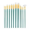 Royal & Langnickel - 12pc Zip N' Close Assorted Long Handle Artist Paint Brush Set - White Taklon 1