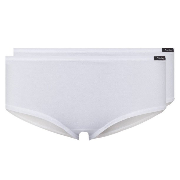 SKINY bragas de mujer, paquete de 2 - calzoncillos, pantalones, algodón estirado, básico Blanco XL (X-Large)