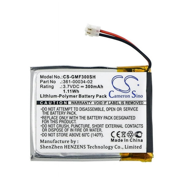 300mAh Garmin 361-00034-02 Battery for Fenix 3 HR Fenix 3