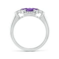 thumbnail image 2 of ANGARA Natural 1.4 Ct. Amethyst with Diamond Halo Ring in 14K White Gold for Women (Ring Size: 11.5), 2 of 10