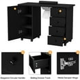 thumbnail image 3 of Ktaxon Nail Table Beauty Salon Tech Station with Electric Downdraft Vent, Black, 3 of 9